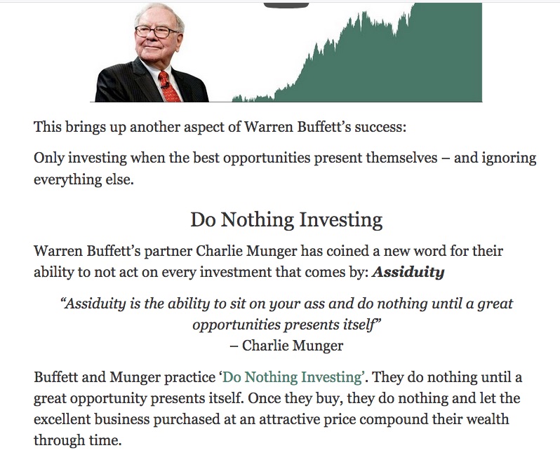 Misquote 2 - Charlie Munger and Assiduity