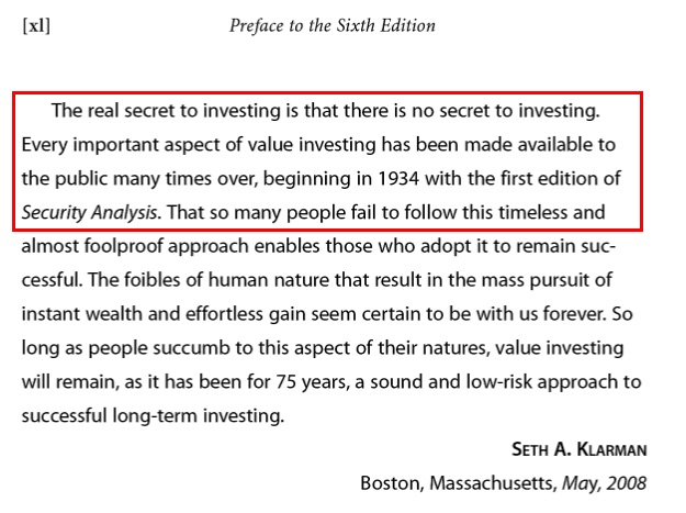 Seth Klarman, Preface: Security Analysis (by Benjamin Graham)