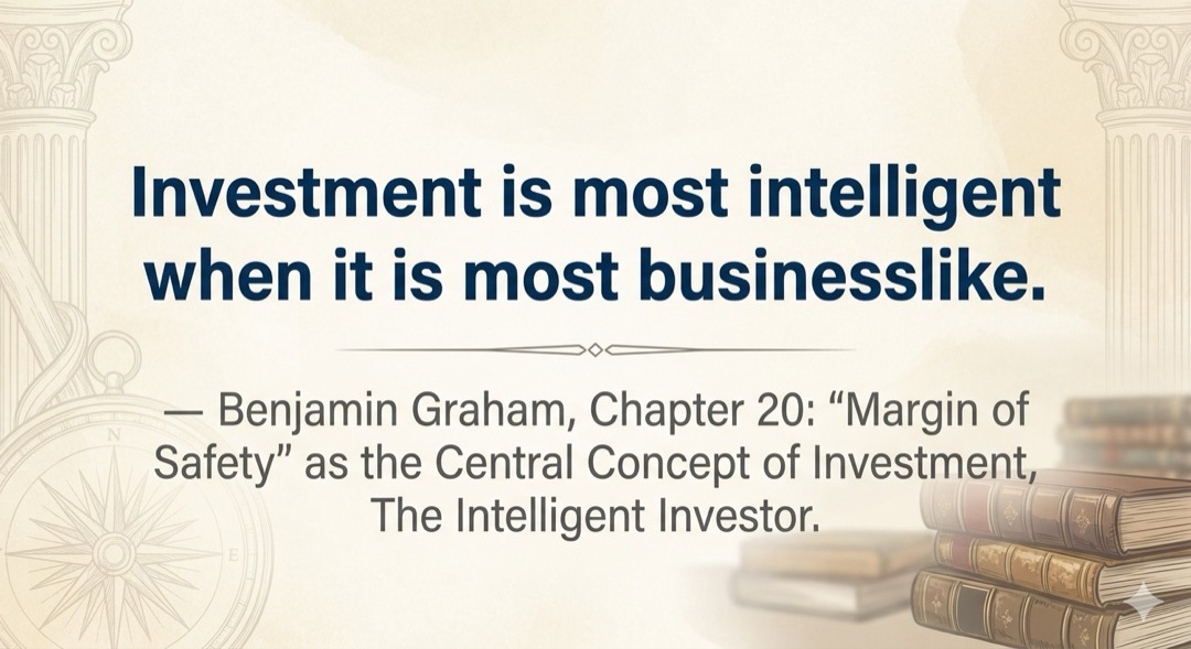 Investment is most intelligent when it is most businesslike.