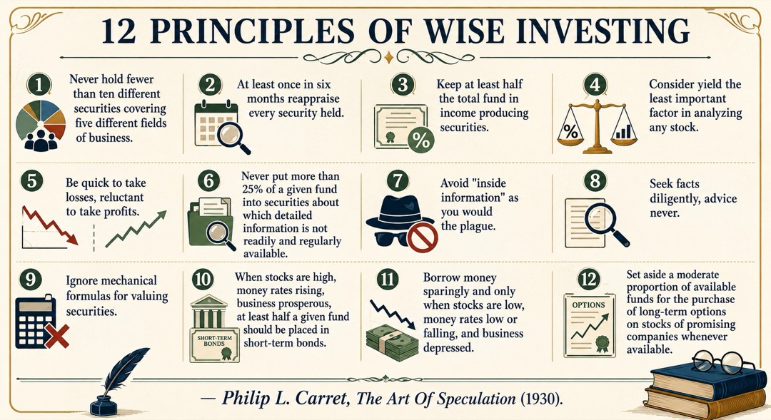 Twelve Commandments by Philip Carret.