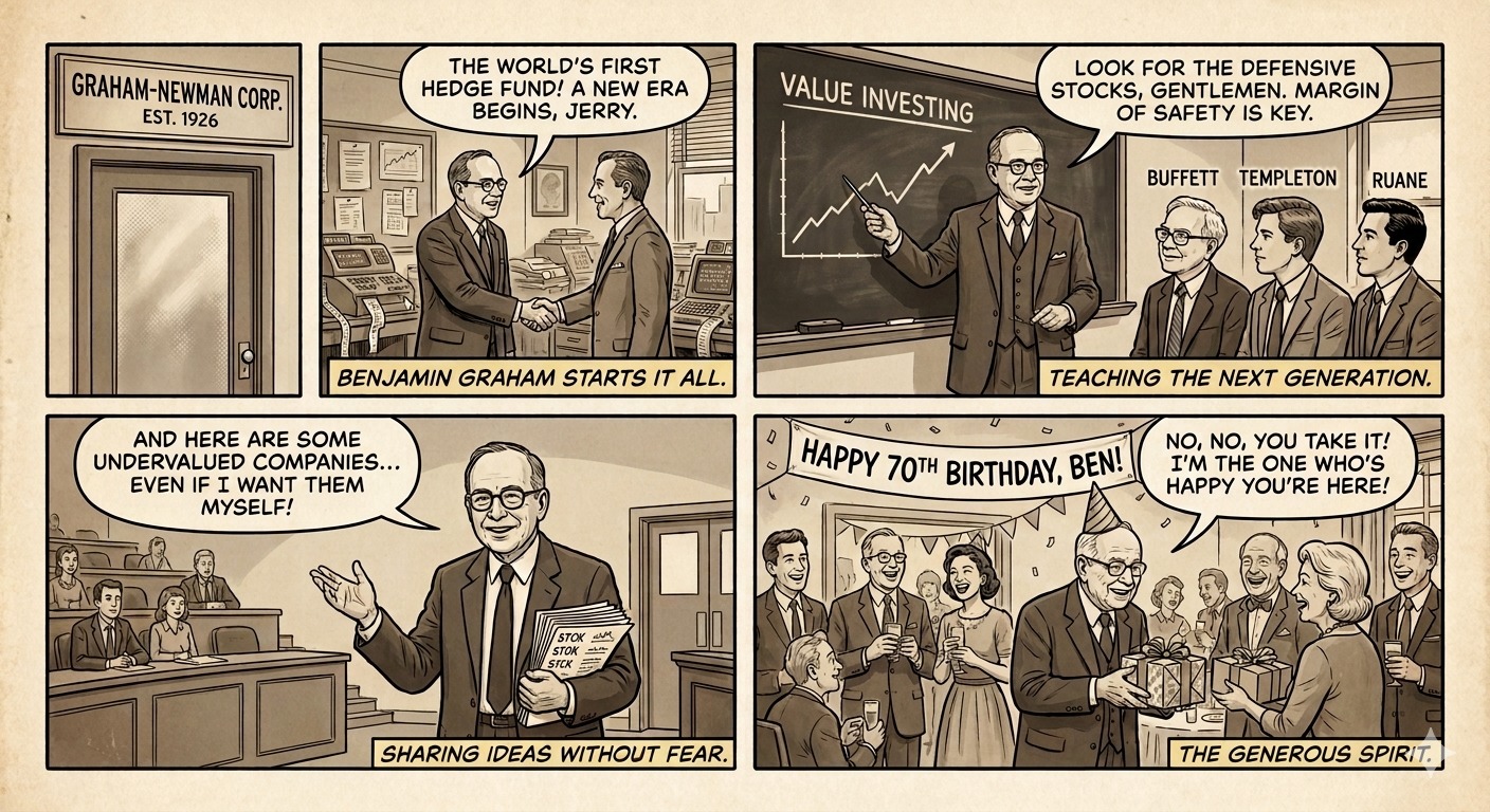 Benjamin Graham teaching and birthdays.